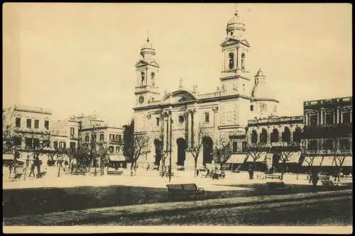 Postcard Montevideo Platz 1913  Urugay