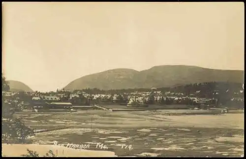 Postcard Bar Harbor Main Stadtblick 1909  USA