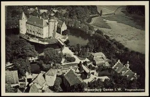 Gemen-Borken (Westfalen) Luftbild Fliegeraufnahme Burg Gemen 1929