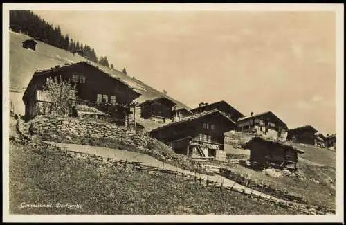 Ansichtskarte Gimmelwald Dorfpartie 1930