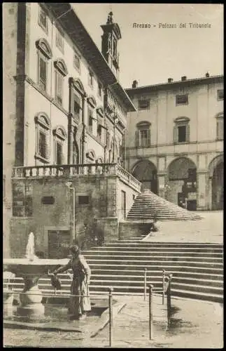 Cartolina Arezzo (Toskana Toscana) Palazzo del Tribunale 1912