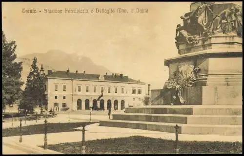 Trient Trento Trento Stazione Ferroviaria e Dettaglio Mon, a Dante 1912