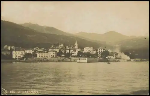 Postcard Lovran Laurana Blick auf die Stadt - Fotokunst 1926