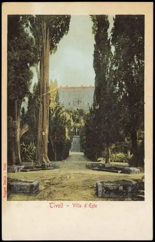 Cartolina Tivoli (Latium) Villa d'Este 1908 Italien Italia