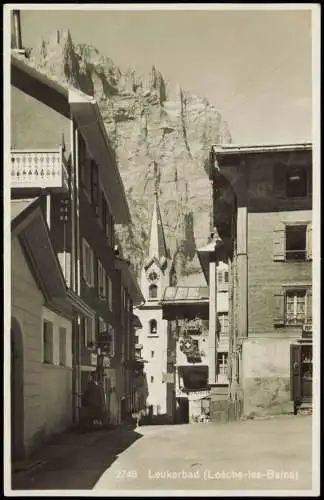 Ansichtskarte Leukerbad Leiggerbad Loèche-les-Bains Straßenpartie 1929