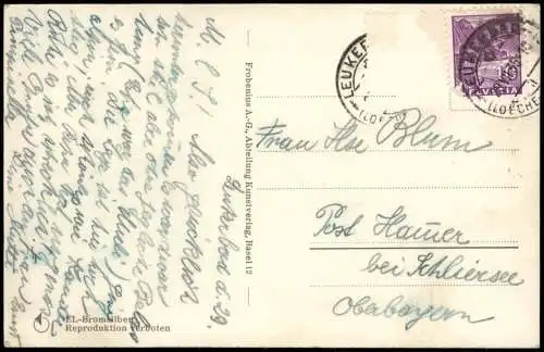 Ansichtskarte Leukerbad Leiggerbad Loèche-les-Bains Straßenpartie 1929