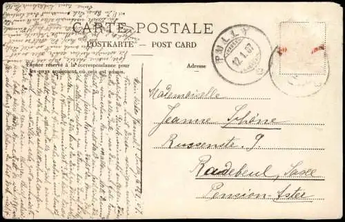 Ansichtskarte Schweiz Plaisir d'hiver! Winter Schlitten 1907 Helvetia