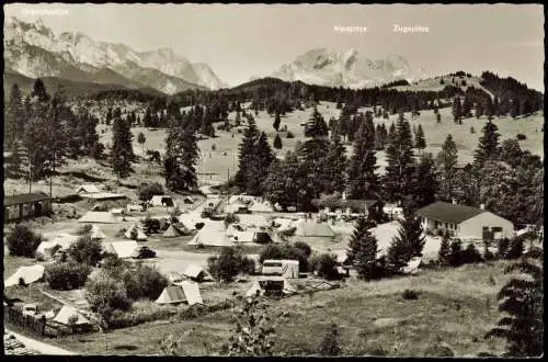 Ansichtskarte Mittenwald Auto-Camping Tennsee 1961