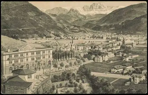 Cartolina Gries-Bozen Bolzano Hotel Germania 1919