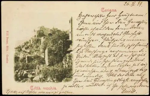 Cartolina Ceriana Imperia Citta vecchia 1899