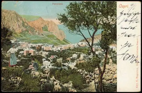 Cartolina Capri Panorama 1907