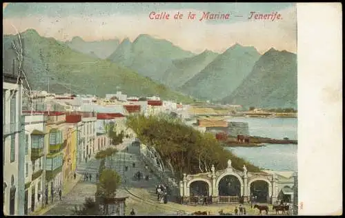 Santa Cruz de Tenerife Calle de la Marina Tenerife. 1911  Canaris Kanaren