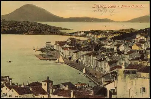 Postcard Klein-Lötzing Lussinpiccolo Mali Lošinj Stadt und Hafen 1911