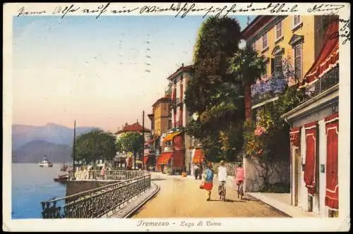 Cartolina Tremezzo Lago di Como - Straße 1930