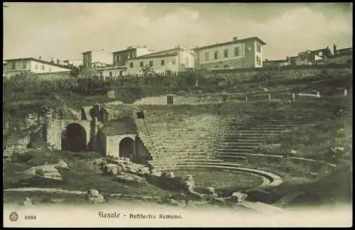 Cartolina Fiesole Anfiteatro Romano. 1917