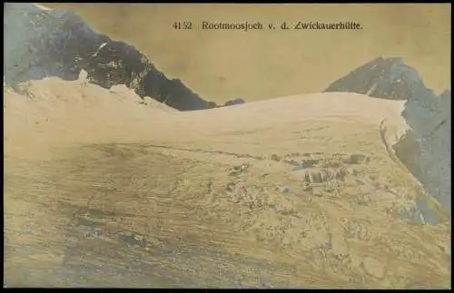 .Trentino-Südtirol Rootmoosjoch v. d. Zwickauerhütte. Fotokarte 1909