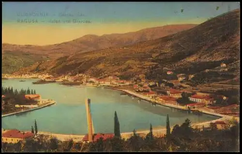 Postcard Ragusa Dubrovnik Gruška luka. Hafen von Gravosa. 1911