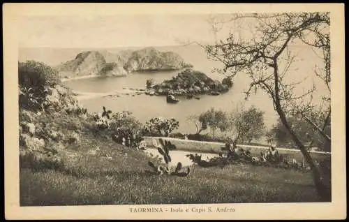 Cartolina Taormina Isola e Capo S. Andrea 1918  Sicilia Sizilien