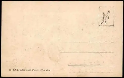 Cartolina Taormina Isola e Capo S. Andrea 1918  Sicilia Sizilien