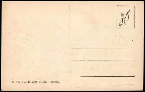 Cartolina Taormina ISOLA e CAPO TAORMINA - Straße 1922