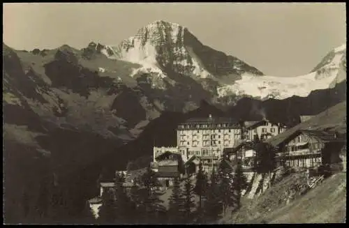 Ansichtskarte Mürren Palace des Alpes, Breithorn 1928  Helvetia Schweiz