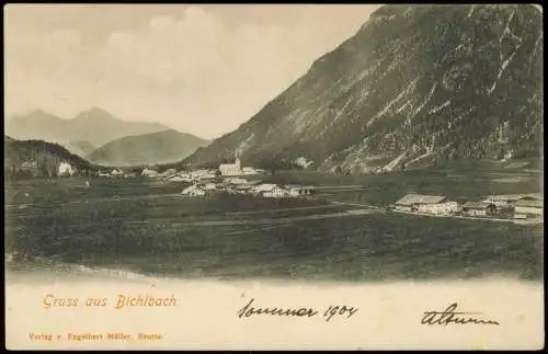 Ansichtskarte Bichlbach (Tirol) Partie an der Stadt 1908