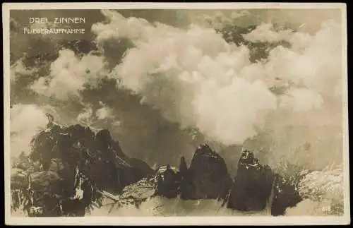 Auronzo di Cadore  Luftbild Drei Zinnen Tre Cime di Lavaredo 1930  Südtirol