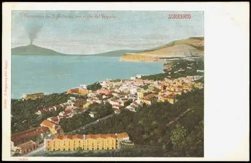 Sorrent (Kampanien) Sorrento Stadt mit Blick auf den Vesuv Vesuvio 1907