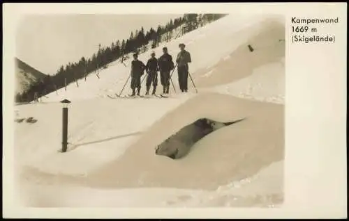 Ansichtskarte Kampenwand Skigelände Skifahrer Kampenwand 1939