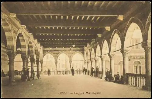 Cartolina Udine Loggia Municipale 1913