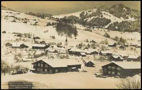 Ansichtskarte Schwarzenberg im Bregenzerwald (Vorarlberg) Stadt im Winter 1927