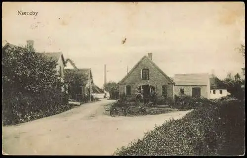 Postcard Nørreby auf Femø Dorfstraße 1927  Danmark Dänemark