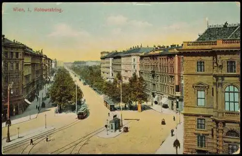 Ansichtskarte Wien Kolowratring 1914