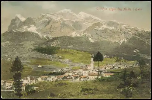 Cartolina Cortina d´Ampezzo gegen den Monte Cofana 1904  Südtirol