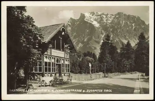 Ansichtskarte Imst Gasthaus Lärchenheim Fernpassstrasse Zugspitze Tirol 1930