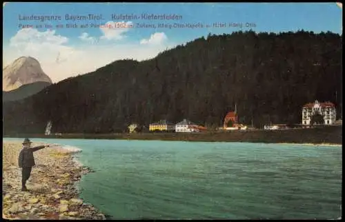 Kiefersfelden Landesgrenze Bayern Tirol. Kufstein Hotel Zollamt 1918