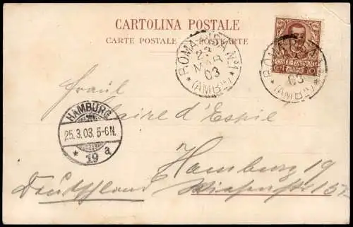 Cartolina Neapel Napoli Piazza Vittoria. 1903