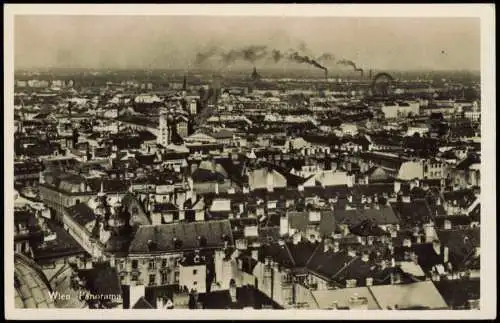 Ansichtskarte Wien Totale Prater Riesenrad Fabriken 1932