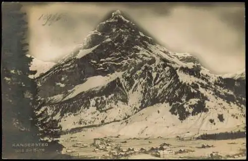 Ansichtskarte Kandersteg Fotokunst Stadt und Birre 1926