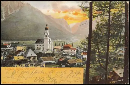 Cartolina Toblach Dobbiaco Stadt Stimmungsbild Sonnenaufgang 1904  Südtirol