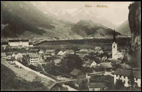 Ansichtskarte Bürs b. Bludenz Stadtpartie 1913