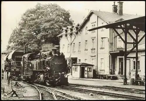 Dippoldiswalde Schmalspurbahn Freital  Kipsdorf, Bahnhof Dippoldiswalde 1983