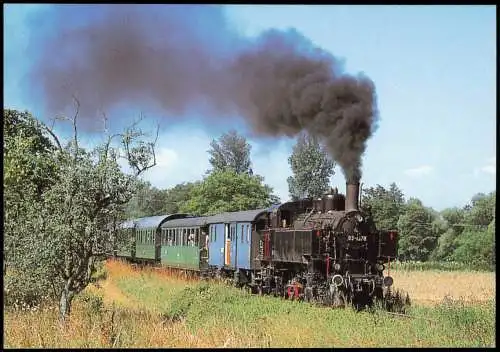 Museumsbahn Kandertal Dampflokomotive 93.1394 der EUROV bei Binzen 1990