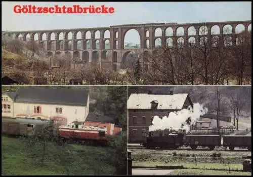 Netzschkau (Vogtland) Eisenbahnen mit Bahnhof Göltzschtalbrücke 1967/2005