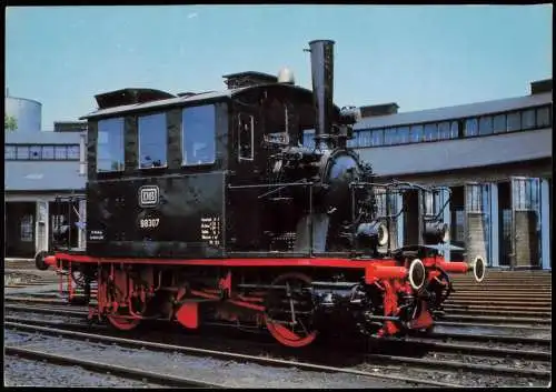 Ansichtskarte Nürnberg DB, Lokalbahn-Dampflokomotive 98 307 Glaskastl 1985