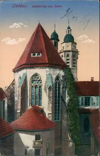 Landau in der Pfalz Stiftskirche Evangelische Kirche von Osten 1919