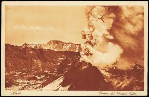 Cartolina Neapel Napoli Cratere del Vesuvio Vesuv 1926