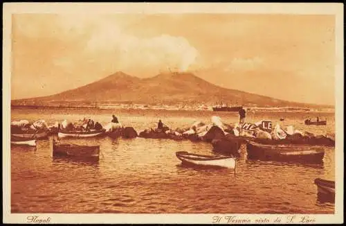 Cartolina Neapel Napoli Vesuvio visto da Luci - Vesuv 1926