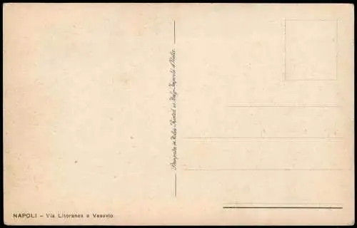 Cartolina Neapel Napoli Via Litoranea e Vesuvio. Vesuv 1932