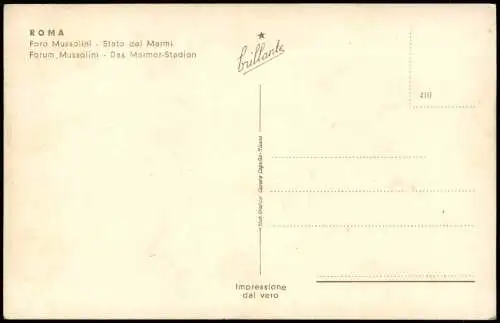 Cartolina Rom Roma Stato dei Marmi. Das Marmor-Stadion 1938